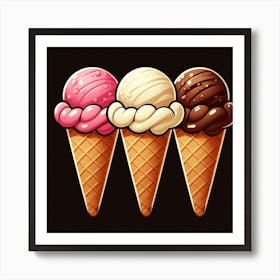 Ice Cream Cones 2 Art Print