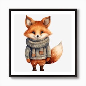 Fox In Sweater 3 Art Print