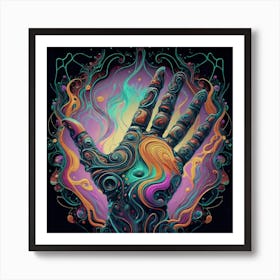 Psychedelic Hand Art Print