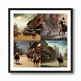 Wild Western Town Art Print