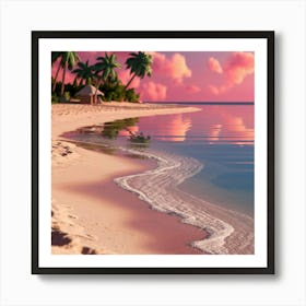 Sunset On The Beach 7 Art Print