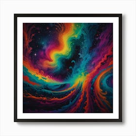 Rainbow Nebula Art Print