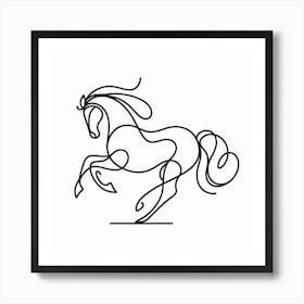 Horse Line Art Art Print