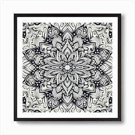 mandala style pattern, beauty and symmetry Art Print