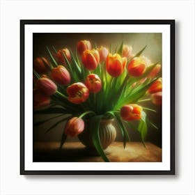 Tulips In A Vase 2 Art Print