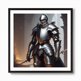 Knight In Armor Art Print