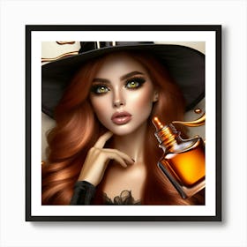 Halloween Witches Makeup Art Print