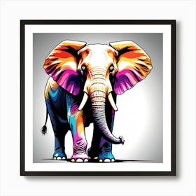 Colorful Elephant Art Print