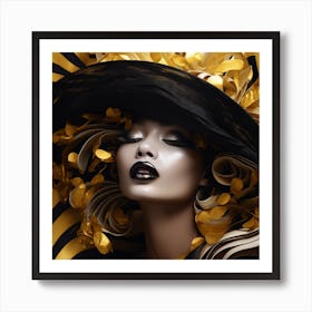 Black And Gold 5 Art Print