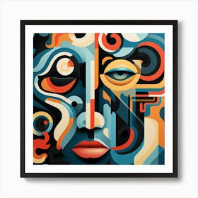 Abstract Woman Portrait 2 Art Print