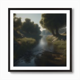 River - River Stock Videos & Royalty-Free Footage 2 Art Print