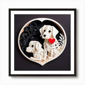 Dalmatian Dogs Art Print