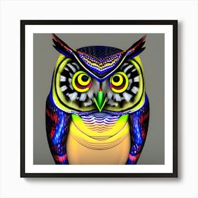 Colorful Owl 30 Art Print