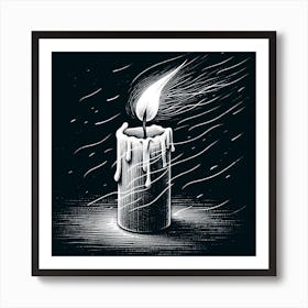 Candle In The Wind and Dark Dreamscape Art Print