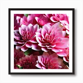 Pink Dahlias Art Print