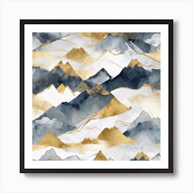 Abstract Mountains Art Print