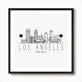 Los Angeles Skyline Sticker Art Print