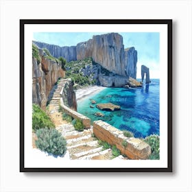 Lena1987 Secluded Alpine Sea Art Print