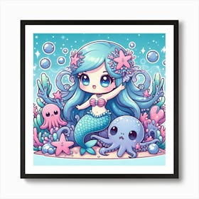 Miniature Mermaid 6 Art Print