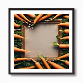 Carrots In A Frame 7 Art Print