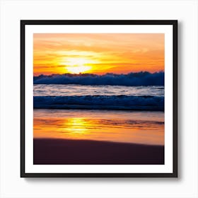 Sunset At The Beach Art Print