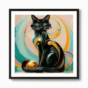 Black Cat Art Print