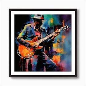 Jazz Guitarist Art Print