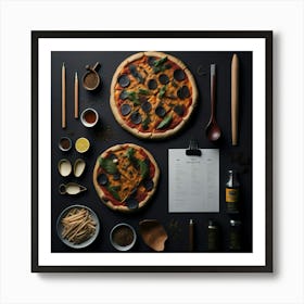 Pizza Props Knolling Layout (62) Art Print
