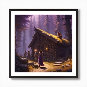 Cabin In The Woods Art Print