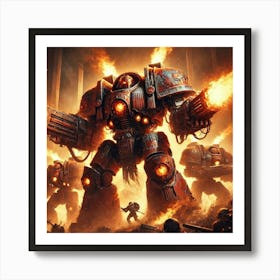 Fire Titans Crimson Zealots Art Print