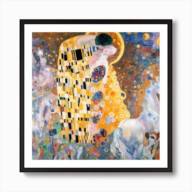 Kiss By Gustav Klimt 2 Art Print