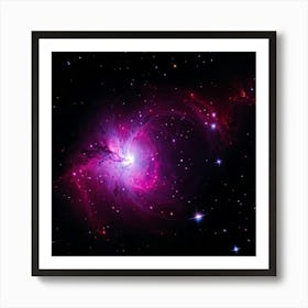 A Galaxy Of Hues Blending Forming A Celestial Pink Nebula Radiant In Cosmic Space Captured As If (1) 2 Art Print