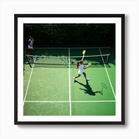 Tennis Players Playing Tennis Art Print