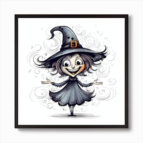 Halloween Witch Art Print