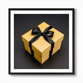 Gift Box With Ribbon Art Print