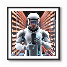 Futuristic Robot 112 Art Print