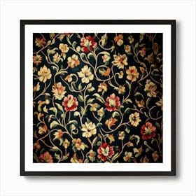 Floral Wallpaper Art 7 Art Print