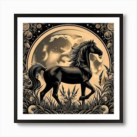 Creative Horse Beauty Illustration Nr 56 Art Print