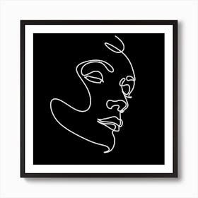 Line Art Abstract Face Art Print