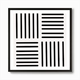 Abstract Pattern In Black And White 1 Art Print