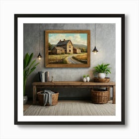 Farmhouse In The Country Poster