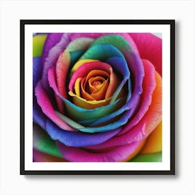 Rainbow Rose 6 Art Print