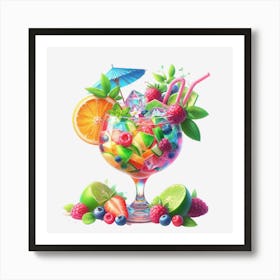 Tropical Cocktail 1 Art Print