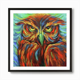 Colorful Owl Art Print