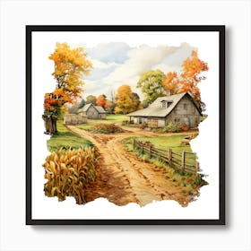 Autumn Farm 3 Art Print