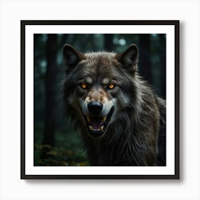 Wolf In The Forest Art Print