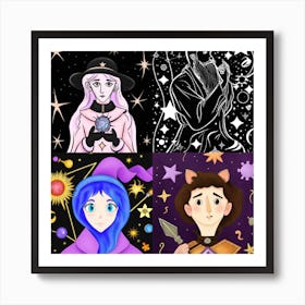 Four Witches Art Print