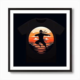 Ninja Sunset Art Print
