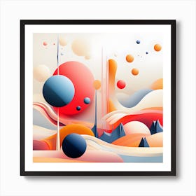 Serene Dawn: Abstract Art in Pastel Hues Art Print