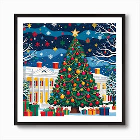 WHITEHOUSE CHRISTMAS TREE Art Print